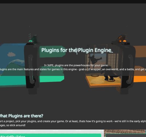 The base engine is mostly a collection of utilities and a wrapper; the engine's real power comes from its plugins.